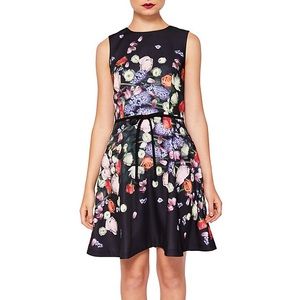 Ted Baker Izobela Floral Tie Waist Kensington Dress, Ted size 3
